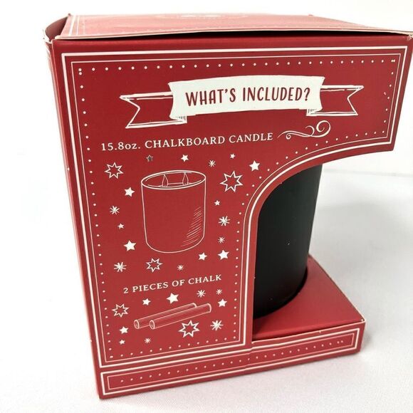 Home Decor Black Chalkboard Peach Peppercorn & Incense Scented Candle 5x4 - Picture 4 of 7